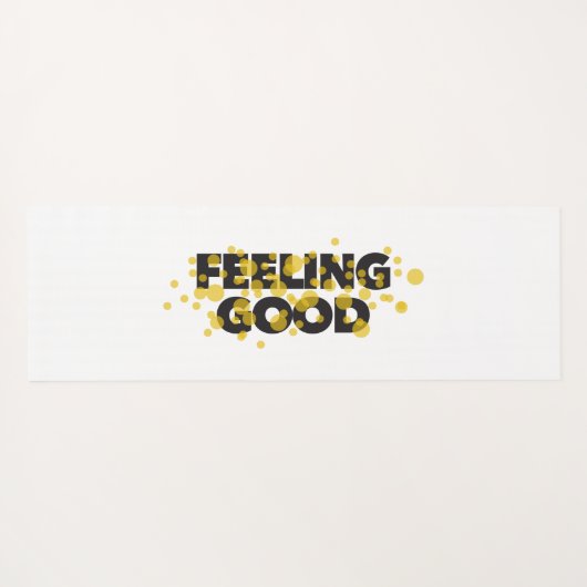 Modern, playful, cheerful design of Feeling Good Yogamat (Achterkant (horizontaal))