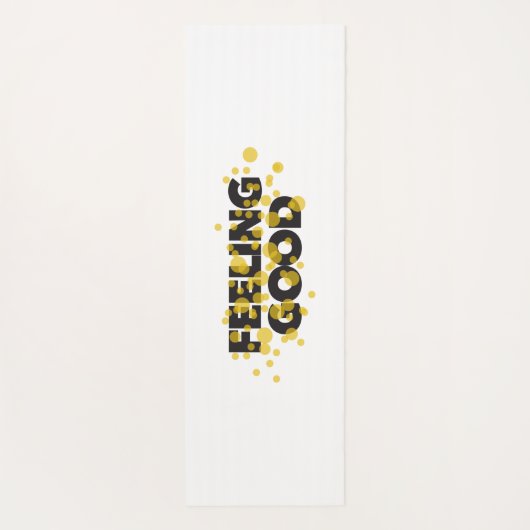 Modern, playful, cheerful design of Feeling Good Yogamat (Achterkant)