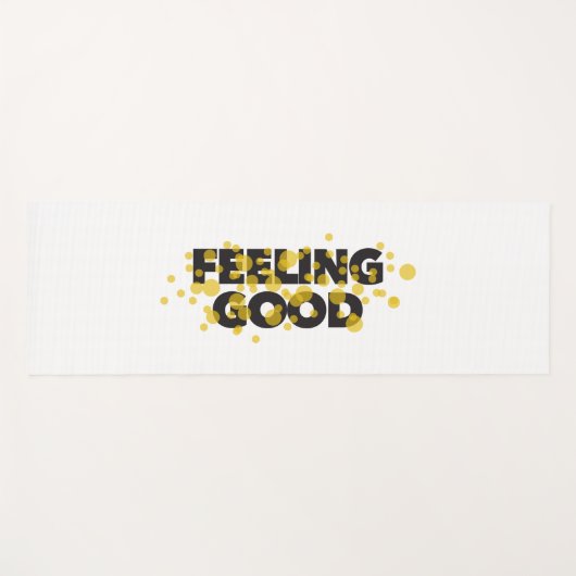 Modern, playful, cheerful design of Feeling Good Yogamat (Voorkant (horizontaal))