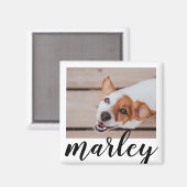 Modern Playful Simple Chic Pet Photo Magneet (Voorkant / Achterkant)