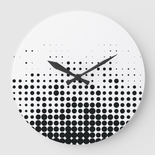 Modern, playful, urban geometric circle pattern grote klok (Voorkant)