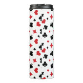 Modern Playing Card Suits Pattern Thermosbeker (Achterkant)