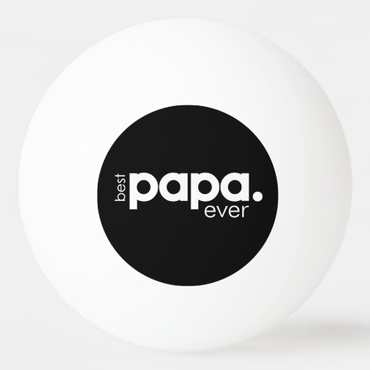 Modern plezier beste papa ooit pingpongbal (Voorkant)