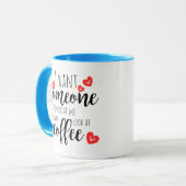 Modern plezier Ik wil dat iemand naar me kijkt Mok (Voorkant links)