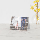 Modern plezier "Nieuwe Beginnings" bruiloft Wenska Kaart (Gele Bloem)