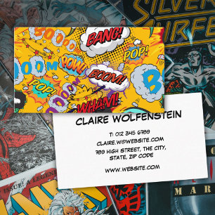 Modern Plezier Stripboek Kleurrijk Trendsettend Visitekaartje