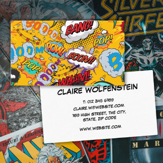 Modern Plezier Stripboek Kleurrijk Trendsettend Visitekaartje