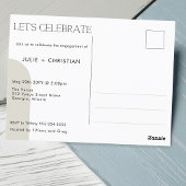 Modern plezier We zijn verloofd! verloving uitnodi Briefkaart