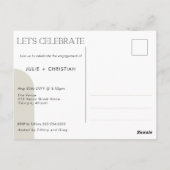 Modern plezier We zijn verloofd! verloving uitnodi Briefkaart (Achterkant)