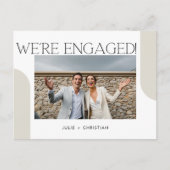 Modern plezier We zijn verloofd! verloving uitnodi Briefkaart (Voorkant)