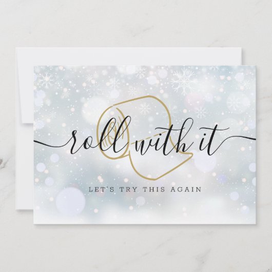 Modern Plezier Wijzig de Datum Nieuwe Planning Upd Save The Date (Voorkant)