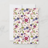 Modern Plum Blue Baby shower Luier Raffle Ticket Kaart (Achterkant)