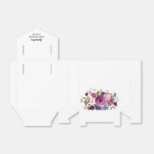 Modern Plum Blue Flowers Baby shower Favor Box Bedankdoosjes (Uitgevouwen)