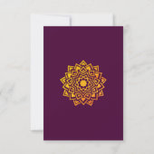 Modern Plum Gold Mandala Indiaanse richting Kaart (Achterkant)