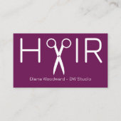 Modern Plum Hairdresser Flat Loyalty Card (Voorkant)