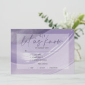 Modern Plum Meal Choice RSVP Waterverf Strokes Kaart (Staand voorkant)