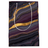 Modern Plum Metallic Agate Marble Abstract Art Medium Cadeauzakje (Voorkant)