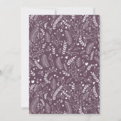 Modern Plum Paars Pattern Joyful Holiday Foto Feestdagenkaart (Achterkant)