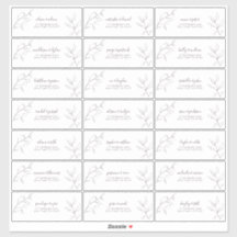 Modern Plum Paars Script Botanical Guest Address