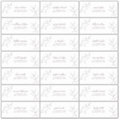 Modern Plum Paars Script Botanical Guest Address Sticker (Voorkant)