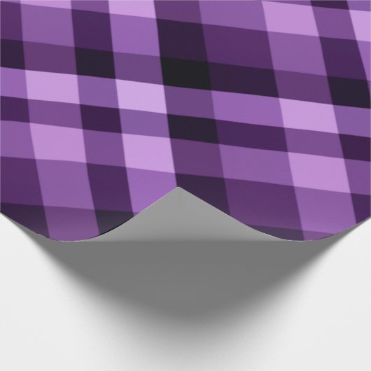 Modern Plum Paarse geruite inpakpapier (Hoek)