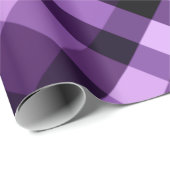 Modern Plum Paarse geruite inpakpapier (Rol Hoek)