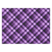 Modern Plum Paarse geruite patroondoek Tafelkleed (Voorkant (Horizontaal))