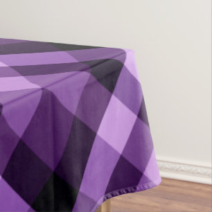 Modern Plum Paarse geruite patroondoek Tafelkleed