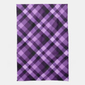 Modern Plum Paarse geruite patroonkeukenhanddoek Theedoek (Verticaal)