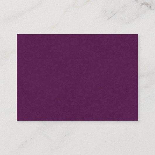 Modern Plum Silver Grey Botanical Outline Elegant Plaatskaartje (Achterkant)