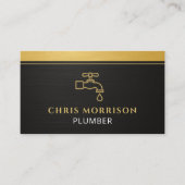 Modern Plumber QR Code Visitekaartje (Voorkant)