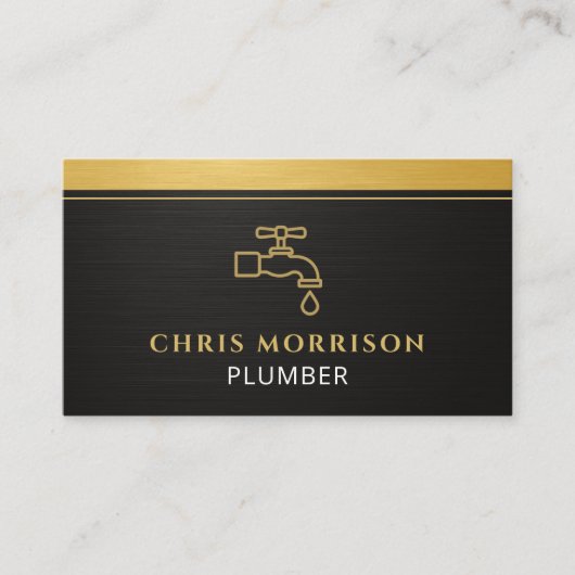 Modern Plumber QR Code Visitekaartje (Voorkant)