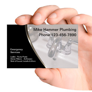 Modern Plumber Sink Faucet Design Visitekaartje