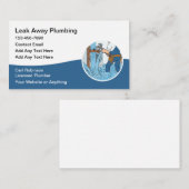 Modern Plumbing Plumber Service Business Cards Visitekaartje (Voorkant / Achterkant)