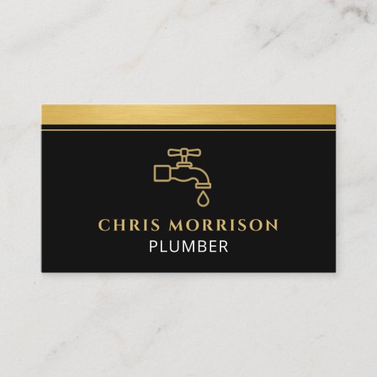 Modern Plumbing QR Code Visitekaartje (Voorkant)