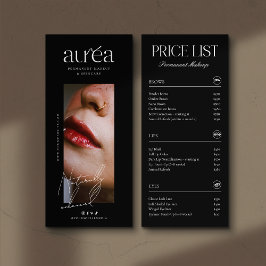 Modern PMU Cosmetic Salon Service Price List Reclamekaart