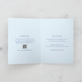 Modern Poederblauw QR Code Elegant Huwelijk (Binnen)