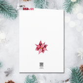Modern Poinsettia Gevouwen Kerstvakantie Kaart