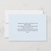 Modern Polar Bear Winter Baby Boy Shower Bedankkaart (Achterkant)