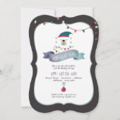 Modern Polar Beer Kerst Uitnodiging ELK EVENEMENT (Voorkant)