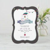 Modern Polar Beer Kerst Uitnodiging ELK EVENEMENT (Staand voorkant)