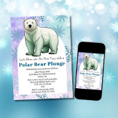 Modern Polar Beer Plunge Nieuwjaarsfeest Kaart