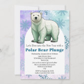 Modern Polar Beer Plunge Nieuwjaarsfeest Kaart (Voorkant)