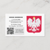 Modern Polen, Visitekaartje, Poolse vlag/QR-code Visitekaartje (Achterkant)