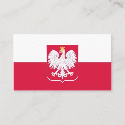 Modern Polen, Visitekaartje, Poolse vlag/QR-code Visitekaartje (Voorkant)