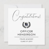 Modern Police Academy Afstuderen Gefeliciteerd Kaart (Voorkant)