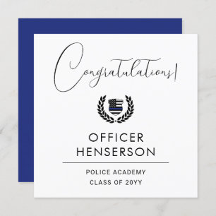 Modern Police Academy Afstuderen Gefeliciteerd Kaart