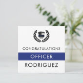 Modern Police Academy Afstuderen Gefeliciteerd Kaart (Staand voorkant)