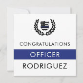 Modern Police Academy Afstuderen Gefeliciteerd Kaart (Voorkant)