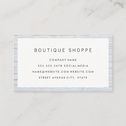 Modern Polka Dot | Brick Border Visitekaartje (Achterkant)